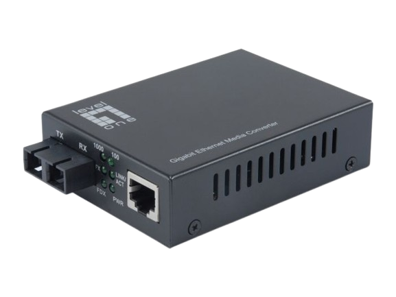 RJ45 to SC Media Conveter - 10/100/1000BASE-T to SC Converter, Single-Mode Fiber, 20km