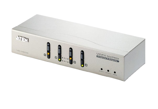 VGA/Audio Matrix Switch - 4-Port  (2 inputs 4 outputs)
